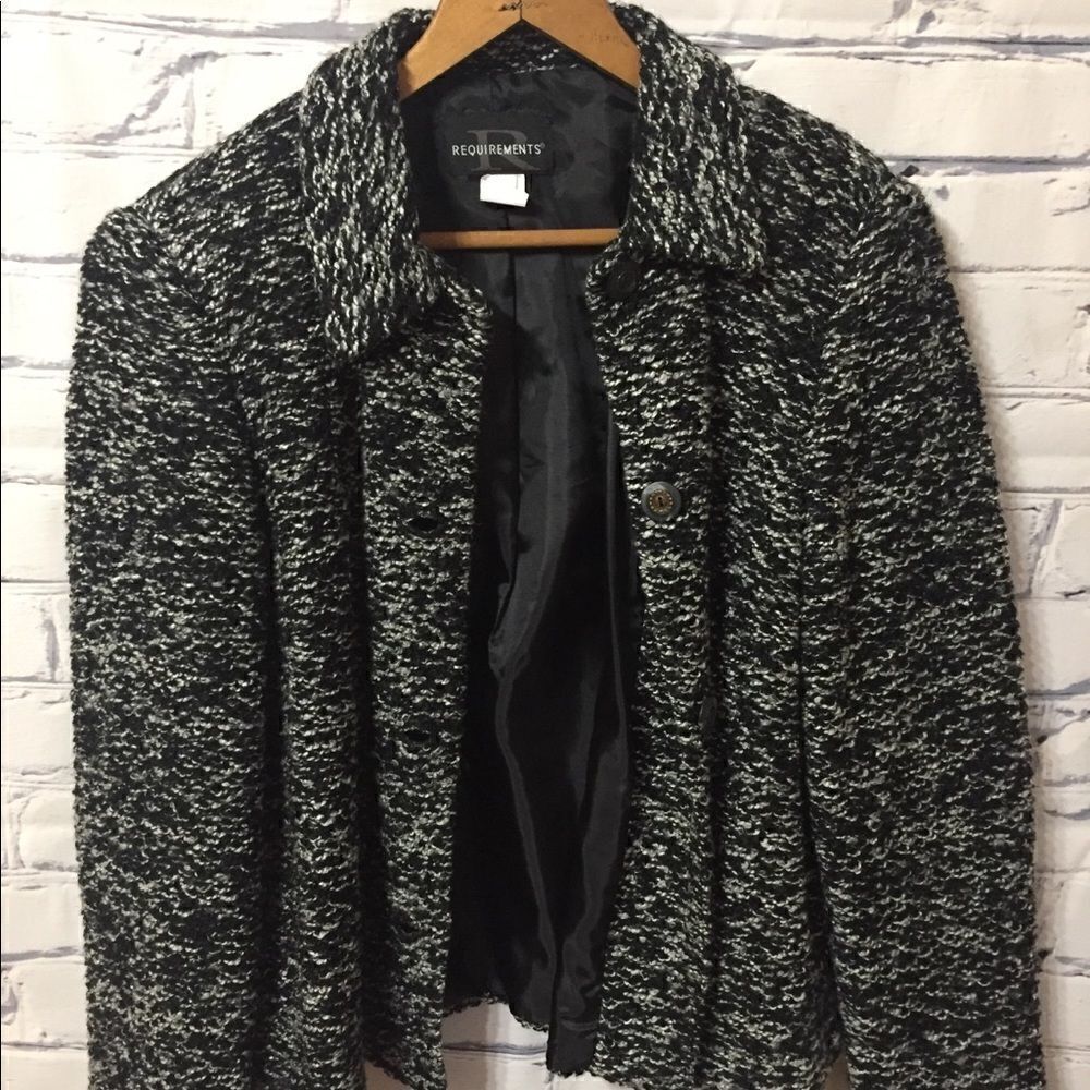 Requirements black and white blazer size 12